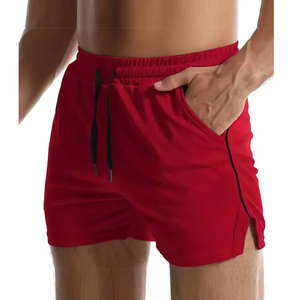 Pantalones Cortos Deportivos para Hombre, Sólidos, de Alta Calidad, para Entrenamiento y Running, de Secado Rápido, Transpirables, con Bolsillo con Cremallera, Servicio OEM - Product Image 2
