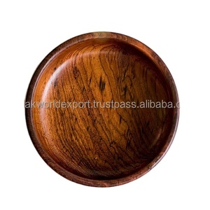 Acacia Wood Salad <b>Bowls</b> Set <b>Large</b> Wooden <b>Serving</b> <b>Bowl</b> for Fruits Kitchen <b>Bowls</b> with Fork and Spoon From Falak World Export - Product Image 5