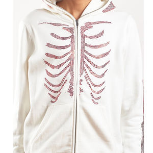 Meilleure vente de sweat à capuche zippé pour hommes, conception unique, tissu en coton éponge doux, nouveauté, haut chaud pour l'hiver, teint uni, nouvelle impression - Product Image 5