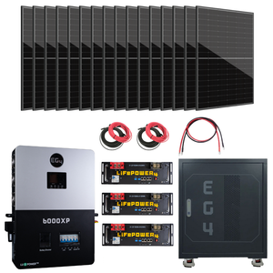 ชุดโซลาร์เซลล์ออฟกริด EG4 แผงโซลาร์เซลล์ 14x460W แบตเตอรี่ LifePower4 3 ก้อน อินเวอร์เตอร์พร้อมเครื่องชาร์จ สำหรับโรงเก็บของหรือโรงรถ - Product Image 1