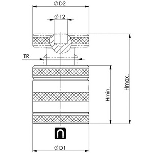 No. 6400M Screw Stand Size 110 <b>Bench</b> Vise with Flat Base and Magnetic Foot 80-110 mm AMF - Product Image 3