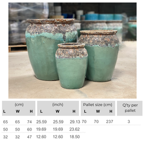 Maceta de Flores Grande Clásica de Cerámica Esmaltada Hecha a Mano, Ecológica, Duradera, con Orificio de Drenaje para Uso en Jardines y Paisajes del Hogar - Product Image 2