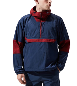 Chaqueta cortavientos de diseñador transpirable personalizada de talla grande bloque de color de secado rápido ropa de calle al aire libre chaqueta cortavientos de tela tejida - Product Image 1