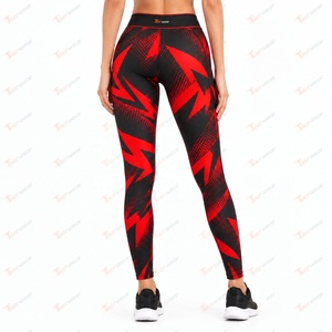 Custom Sublimation <b>Leggings</b> for Women High Waist Sports Yoga Gym Fitness Running Pants Full <b>Print</b> Stretch Activewear OEM - Product Image 5
