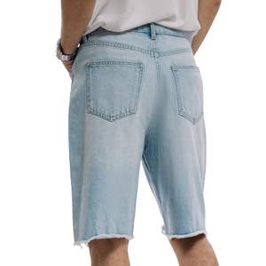 Men Distressed <b>Ripped</b> <b>High</b> <b>Waist</b> Casual Stretch Fit Cotton Vintage Summer Stylish Breathable Comfortable <b>Denim</b> <b>Shorts</b> - Product Image 3