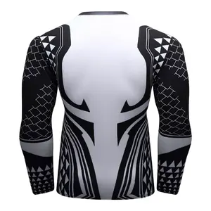 Vêtements de combat Zavi Sports BJJ avec votre logo ou design personnalisé Rashguard de Jiu Jitsu MMA personnalisé Maillots de bain pour hommes et enfants - Product Image 4