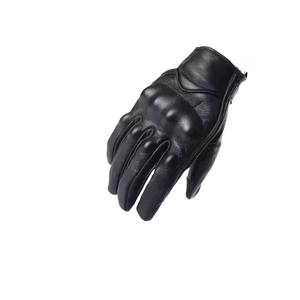 Guantes de moto de cuero genuino para hombre y mujer, logotipo personalizado/Diseño, guante de moto de carreras con gama barata - Product Image 5