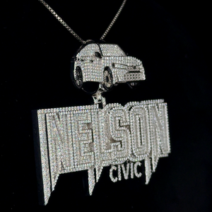Pendentif de charme de haute qualité unisexe Hip Hop Christian Party Jewelry personnalisé en argent sterling 925 plaqué or 10 carats certifié GIA VVS - Product Image 2