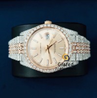 Nouvelle montre tendance de luxe, charme artisanal, acier inoxydable japonais, mouvement mécanique, analogique, cadran en verre 41 mm, style hip hop
