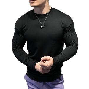 Sudadera Deportiva de Cuello Alto para Hombre, de Secado Rápido, Elástica, Ajustada, con Logotipo Personalizado Bordado, Precio de Fábrica en China y Bangladesh - Product Image 1