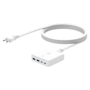 MA DEGAN65 EU W Cargador Multifunción de 65W GaN Blanco con Cable de Carga USB Tipo-A y Tipo-C para Coche - Product Image 1