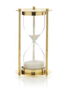 Minuteur Sablier Moderne en Métal – Écologique, Durable, Décoration de Bureau Artistique, Présentoir de Sable, Pièce d'Accent Élégante - Product Image 5