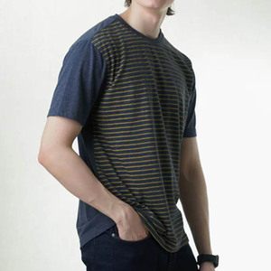 T-shirts pour hommes en polyester/coton tri-mélange coupe ajustée avec logo imprimé numérique - Product Image 4