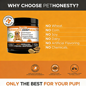 OEM/ODM Pereda Nyeri Sendi Anjing & Kucing, Kunyah Lembut Organik Campuran, Bebas Biji-bijian, Direkomendasikan Dokter Hewan, Camilan Anjing & Kucing - Product Image 2