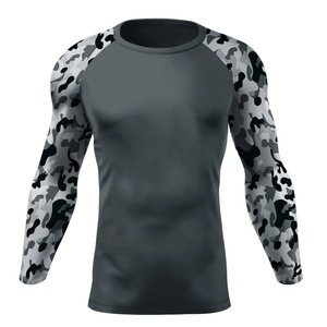 Camisas de compresión impresas por sublimación personalizadas para adultos y niños Material de LICRA transpirable protección UV para surf Rash Guard - Product Image 1