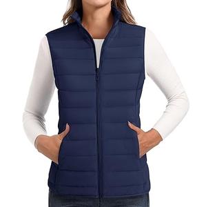 Gilet d'hiver élégant avec poches zippées pour femmes, veste sans manches à bulles gonflées, vente en gros de vêtements d'extérieur de haute qualité - Product Image 4