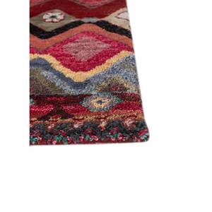 Alfombra de Salón Manchaha, Tejida a Mano, de Lana y Seda de Bambú, con Patrón Geométrico Rojo y Naranja -Les-1833 - Product Image 4