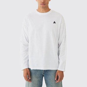 Custom <b>Men's</b> <b>T</b>-<b>Shirts</b> 100% Cotton Regular Fit <b>Long</b> <b>Sleeve</b> O-Neck Drop Shoulder Breathable High Quality <b>Shirts</b> by Antique Fashion - Product Image 1