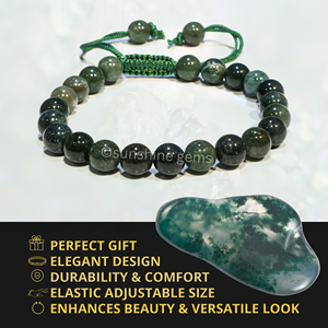 Bracelet réglable en macramé et cristal pour la guérison des hommes et des femmes. - Product Image 4