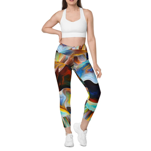 High Quality Customized High Waist Full Length Spandex/Nylon Quick Dry Breathable <b>Leggings</b> with <b>Pockets</b> for Women's Gym & Yoga - Product Image 5