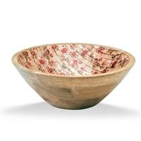 Bol de service en bois poli de haute qualité, design classique moderne, collection artisanale, imprimé sur mesure, respectueux de l'environnement, pour les fêtes