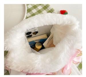 กระเป๋าผ้ากำมะหยี่สีสันสดใสน้ำหนักเบาพกพาได้สำหรับเด็กผู้หญิงกระเป๋าหูกระต่ายน่ารักสไตล์โลลิต้าน่ารักคอสเพลย์ของขวัญวันเกิดแฟชั่น - Product Image 6