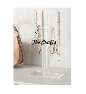 Porte-boucles d'oreilles en fer Porte-bijoux Base en marbre blanc Qualité supérieure Portable Logo personnalisé OEM Présentoir à bijoux personnalisable Inde - Product Image 4