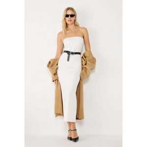 Robe midi droite sans bretelles - Product Image 3