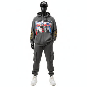 Chándales con Capucha para Hombre al por Mayor, MOQ Bajo, Alta Calidad, 100% Algodón, Transpirables, Cierre con Cordón, Nueva Llegada - Product Image 1