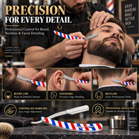 Rasoir de sécurité pliable professionnel pour hommes avec lame simple en acier inoxydable importé pour le rasage du visage et en salon