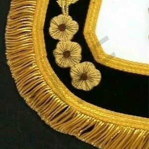 NOUVEAU TABLIER MAÇONNIQUE BRODÉ À LA MAIN PAST MASTER AVEC COL ET JEWEL-HSE - Product Image 3