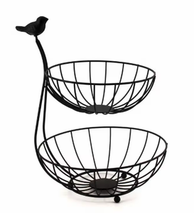 Nouvel arrivage Forme ronde Moderne Luxe Couleur argent Article de rangement Corbeille à fruits Bol Métal Fil de fer Décoration de table Personnalisée - Product Image 2