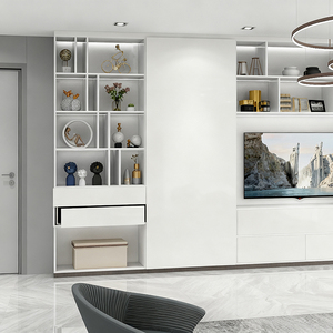 ตู้วาง<span class=keywords><strong>ทีวี</strong></span> LED รุ่น BOSNiE แบบติดผนัง ดีไซน์ทันสมัย ผลิตจากไม้เคลือบเงา เป็นมิตรต่อสิ่งแวดล้อม เหมาะสำหรับห้องนั่งเล่น - Product Image 1