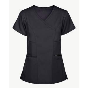 Uniforme de mujer OEM al por mayor, top de enfermera con cuello en V, logotipo personalizado, tallas, hospital, clínica, spa, salón de belleza, conjuntos de fregado para mujer - Product Image 1