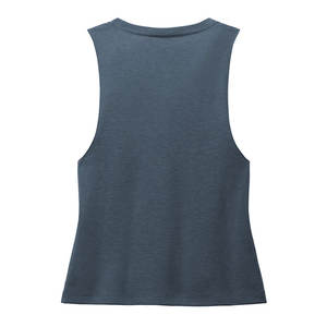 Camiseta sin mangas de entrenamiento para mujer OEM/ODM, camiseta sin mangas ajustada de poliéster estirable con estampado personalizado para mujer al por mayor - Product Image 3