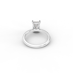 Bague de fiançailles solitaire en diamant de laboratoire taille émeraude certifié IGI en or jaune/blanc et rose 9 carats - Product Image 3