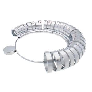 Jipsy Metal Industries Brass Finger Gauge <b>Set</b> <b>Ring</b> Sizer Wide Band GRADUATED 1-15 Measuring Sizes - Product Image 3