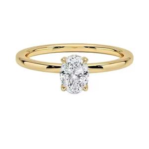 925 plata esterlina GRA VVS mujeres solitario Moissanite Anillo Compromiso personalizado diamante joyería para mujeres - Product Image 1