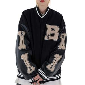 2026 hommes personnalisé hiver nouvelle mode université veste en cuir de vache manches Letterman Varsity Baseball vestes pour unisexe - Product Image 4