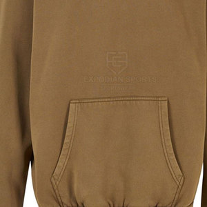 Meilleures ventes Basics 100% coton solide hiver lavage à l'acide polaire pull à capuche pour hommes en gros - Product Image 6