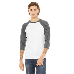 Bella + เสื้อยืดเบสบอลแขน3/4สำหรับทั้งชายและหญิง, เสื้อยืดผ้าแคนวาสสำหรับ52% เสื้อ48% ผ้าคอตตอนปั่นด้ายระบายอากาศได้ดีสำหรับผู้ชาย-ขายส่ง - Product Image 2