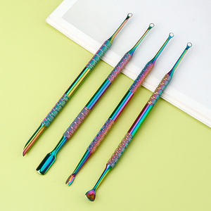 อุปกรณ์กำจัดเล็บเจลสองด้านมีดดันหนังกำพร้าที่ดันหนังกำพร้าที่เป็นโลหะสแตนเลสอุปกรณ์ทำเล็บ - Product Image 2