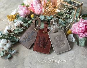 Etiquetas de equipaje de cuero personalizadas regalo de dama de honor inicial etiqueta de equipaje personalizada - Product Image 2