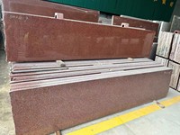 Grandes dalles et carreaux de taille de coupeur de dalles de granit rouge impérial indien naturel poli