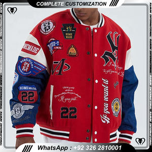 Blouson aviateur d'hiver matelassé vert avec logo brodé en chenille pour hommes, veste universitaire d'hiver personnalisée en gros pour hommes - Product Image 5