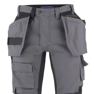 Pantalones Cargo de trabajo para hombre, tela de lona duradera, secado rápido, transpirable, tiro medio, Ajuste Recto, protección de rodilla para construcción - Product Image 5