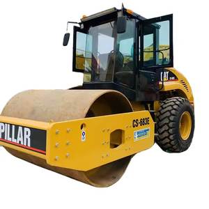 <b>Used</b> <b>Road</b> <b>Rollers</b> CAT CS-583D Vibratory Single Drum for Sale Good Condition Caterpillar Compactor - Product Image 1