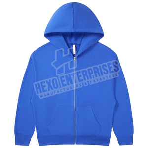 Custom Logo Navy Blue Loose Fit Front Zip Pocket <b>Sweatshirt</b> Manufacturers Blank High Quality Gym Fashion <b>Black</b> <b>Men</b> Hoodies - Product Image 2