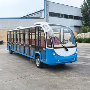 Mini autobús turístico eléctrico de 8-14 asientos alimentado por batería azul ZOWN para atracciones turísticas con garantía de 2 años - Product Image 2