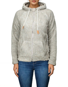 Chaqueta Polar Ligera con Capucha Ajustable y Cremallera para Mujer, Chaqueta Abrigada y Transpirable para el Frío - Product Image 1